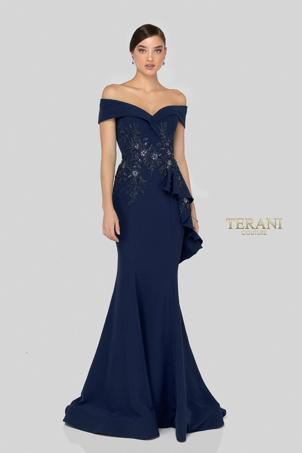 Terani Couture Style 1911M9339 Mother of the Bride Dress view 3