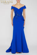 Terani Couture Style 1911M9339 Mother of the Bride Dress front view