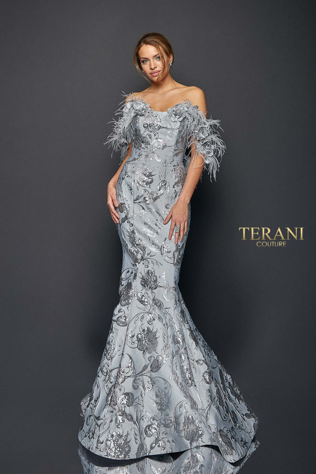 Terani Couture Style 1921E0136 Evening Gown front view