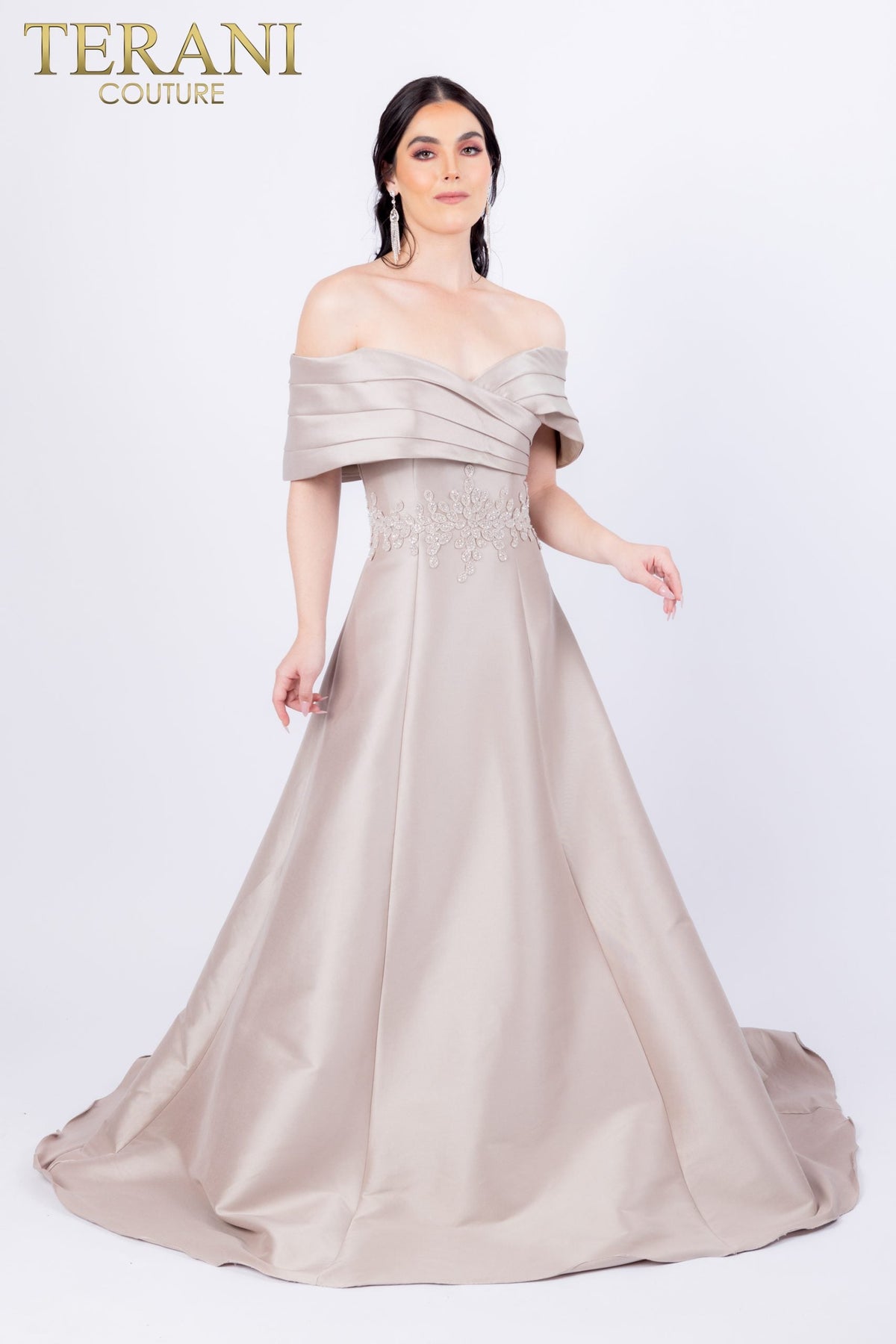 Terani Couture Style 232M1511 Mother of the Bride Dress front view