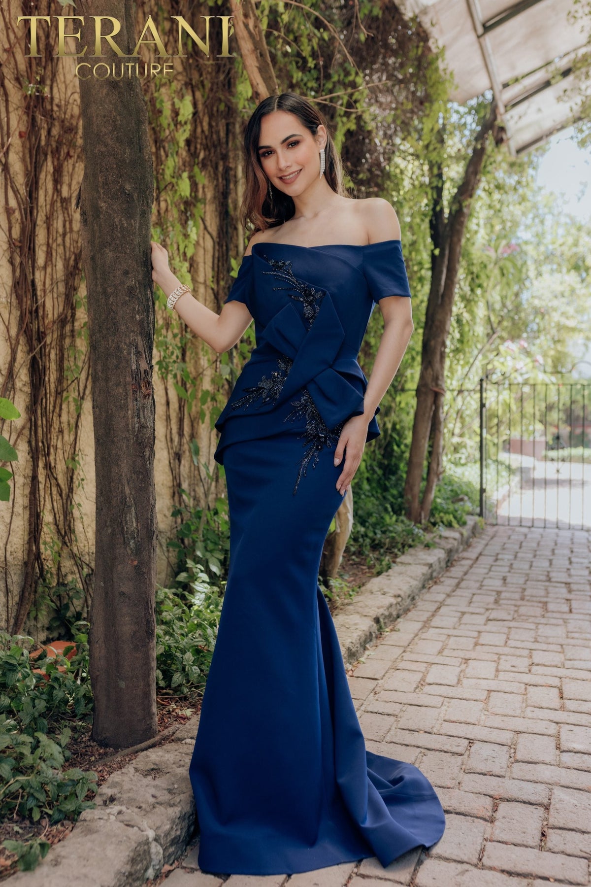 Terani Couture Style 232M1561 Mother of the Bride Dress front view