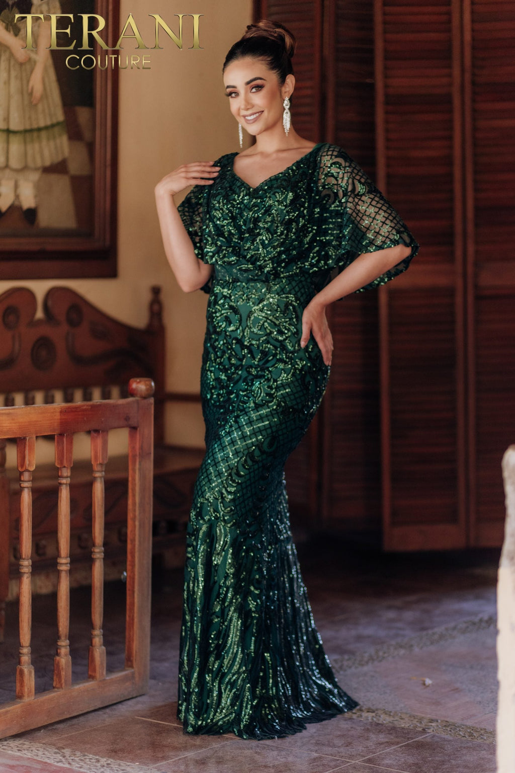 Terani Couture Style 232M1516 Mother of the Bride Dress front view