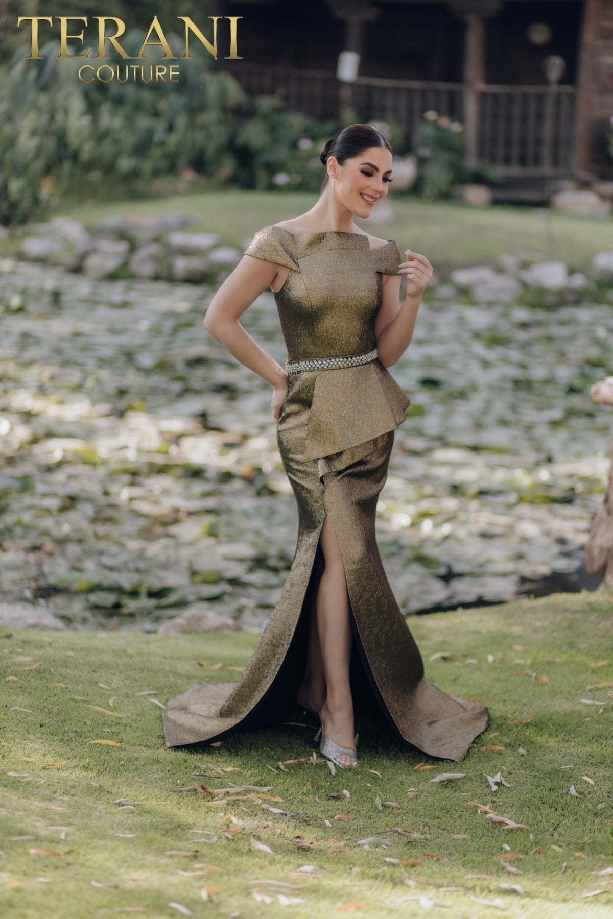 Terani Couture Style 232M1555 Mother of the Bride Dress front view
