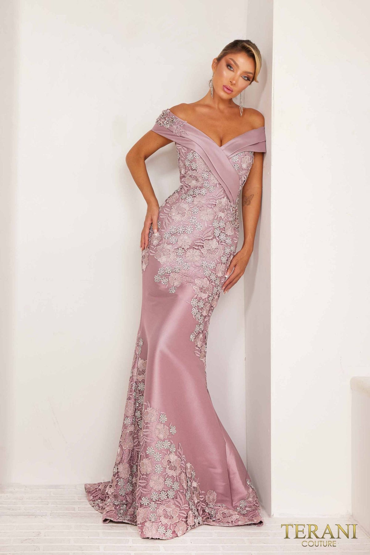 Terani Couture Style 241M2701 Mother of the Bride Dress front view