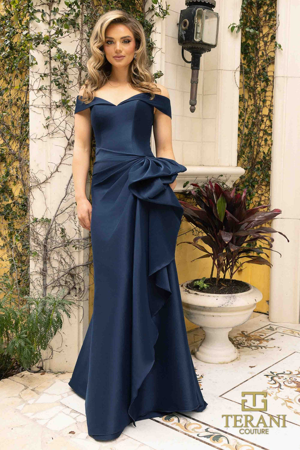 Terani Couture Style 242M3335 Mother of the Bride Dress front view