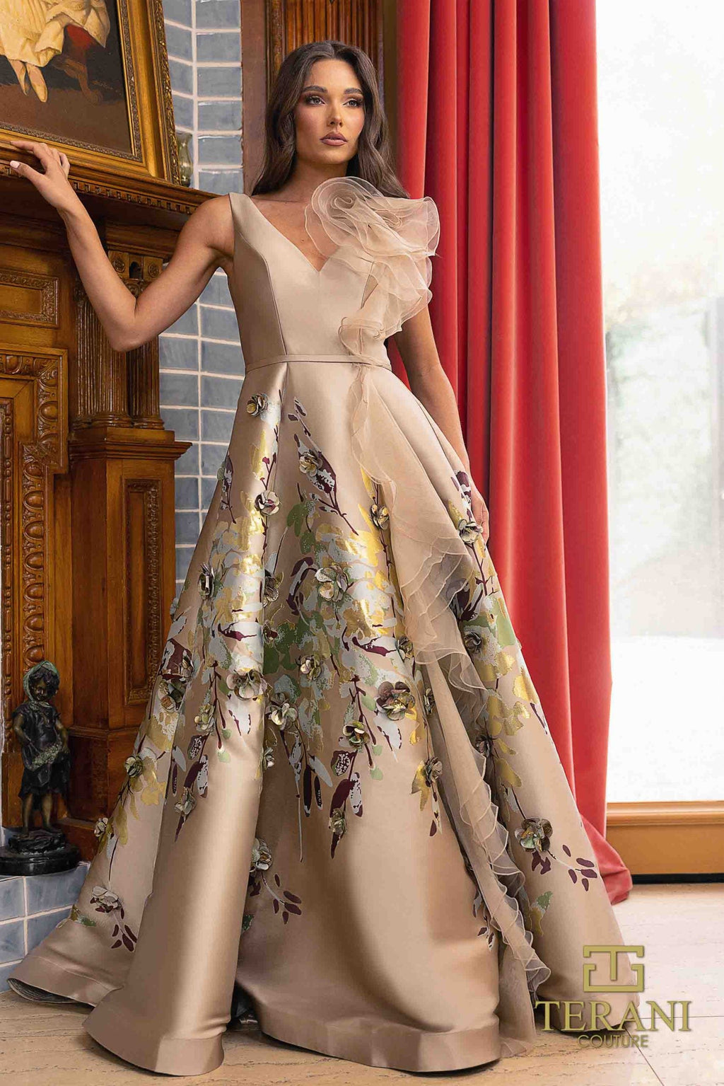 Terani Couture Style 242M3369 Mother of the Bride Dress front view