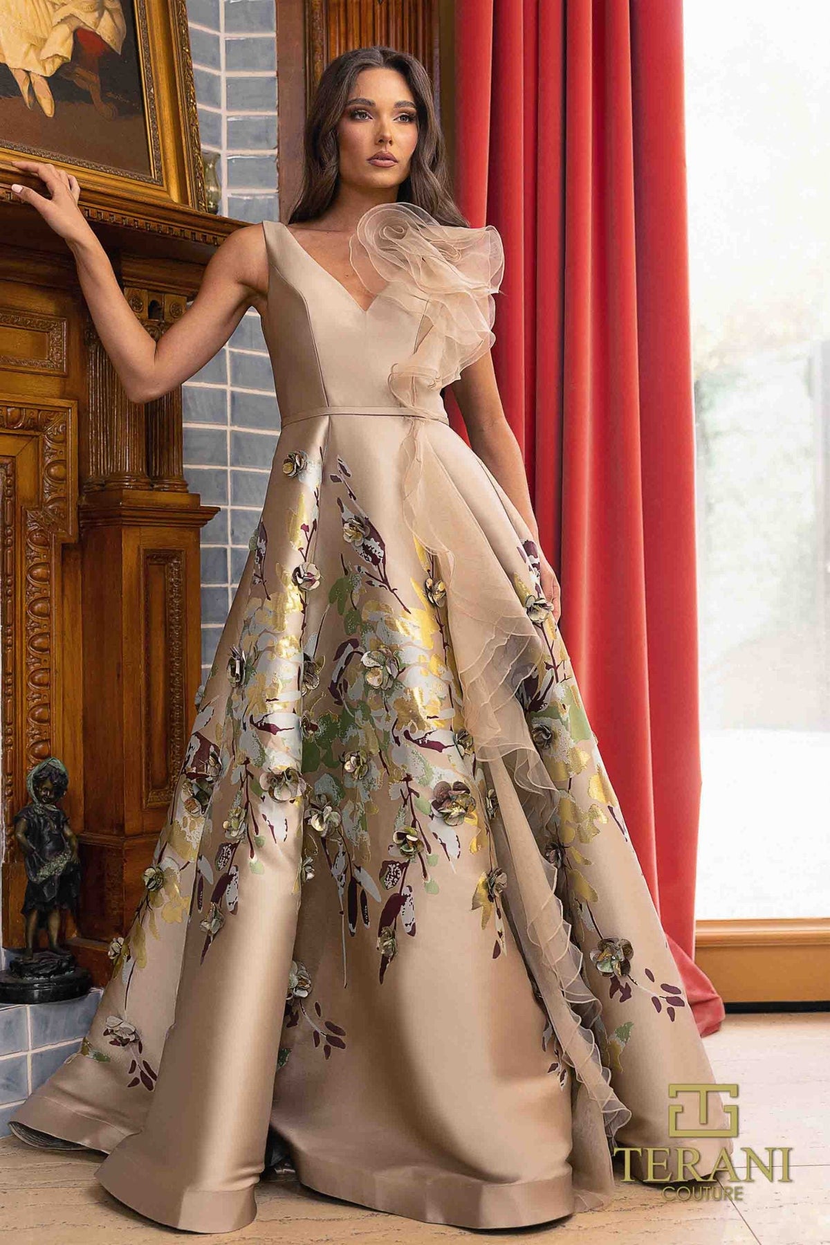 Terani Couture Style 242M3369 Mother of the Bride Dress front view