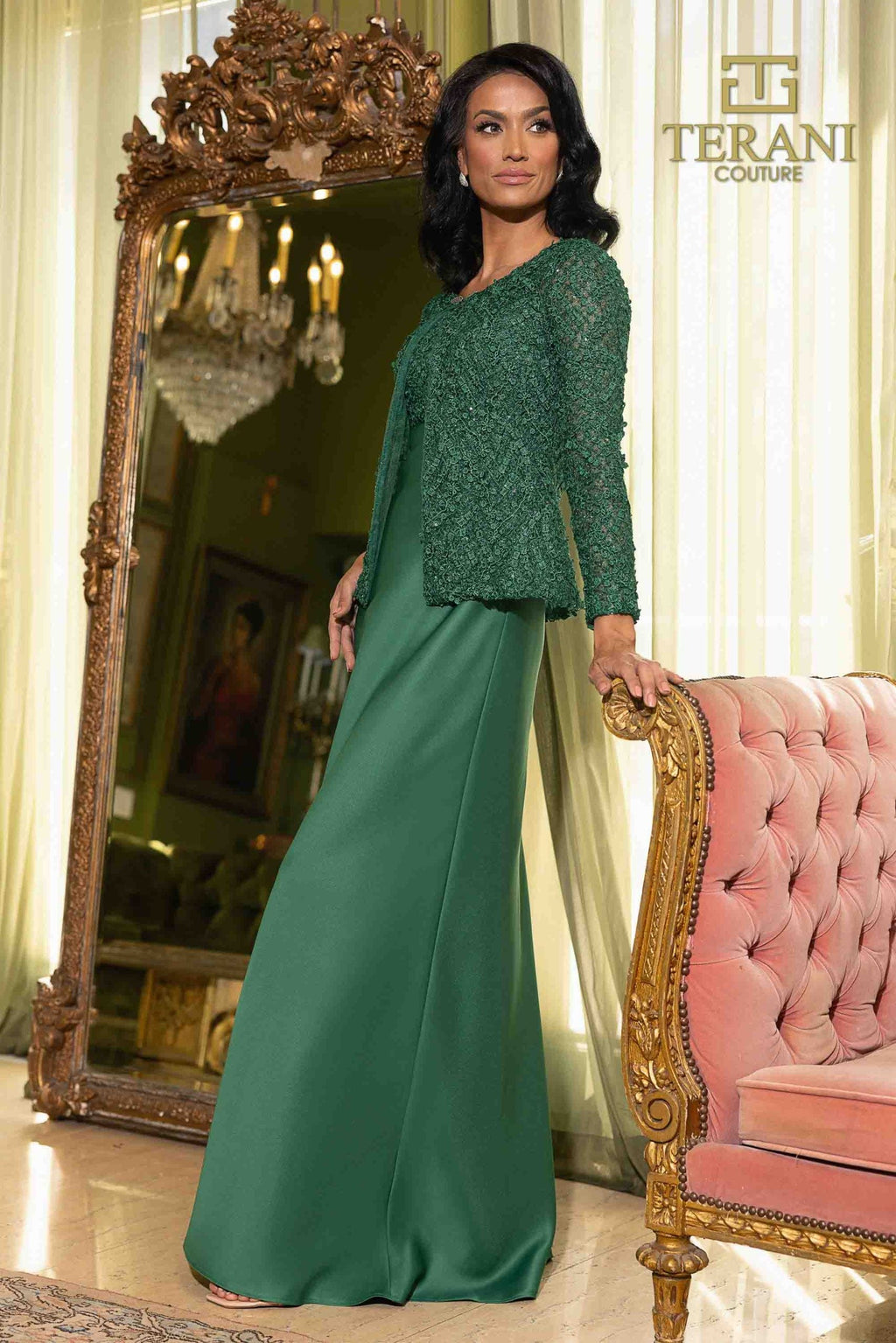 Terani Couture Style 242M3412 Mother of the Bride Dress front view
