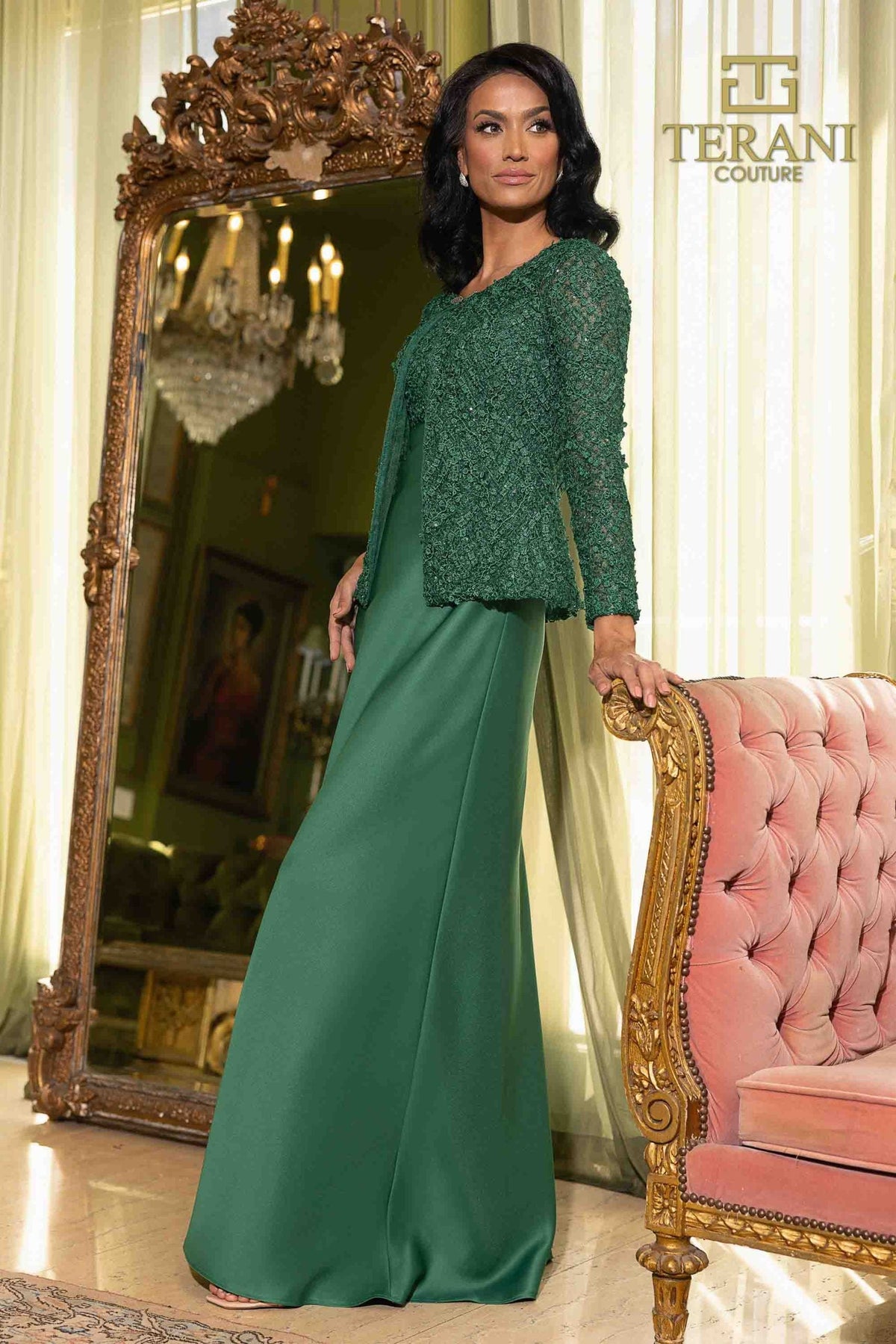 Terani Couture Style 242M3412 Mother of the Bride Dress front view