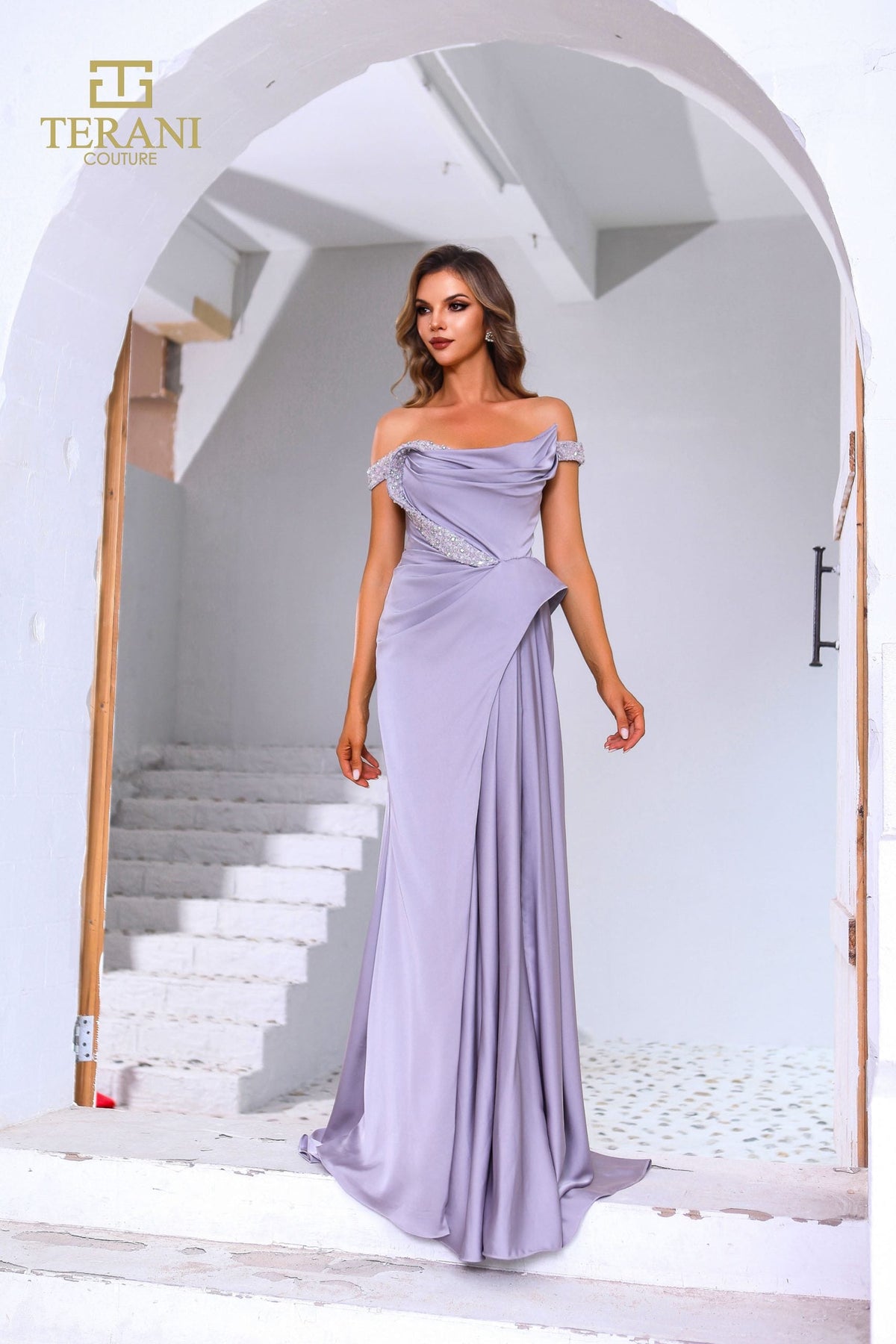 Terani Couture Style 251E4220 Evening Gown front view
