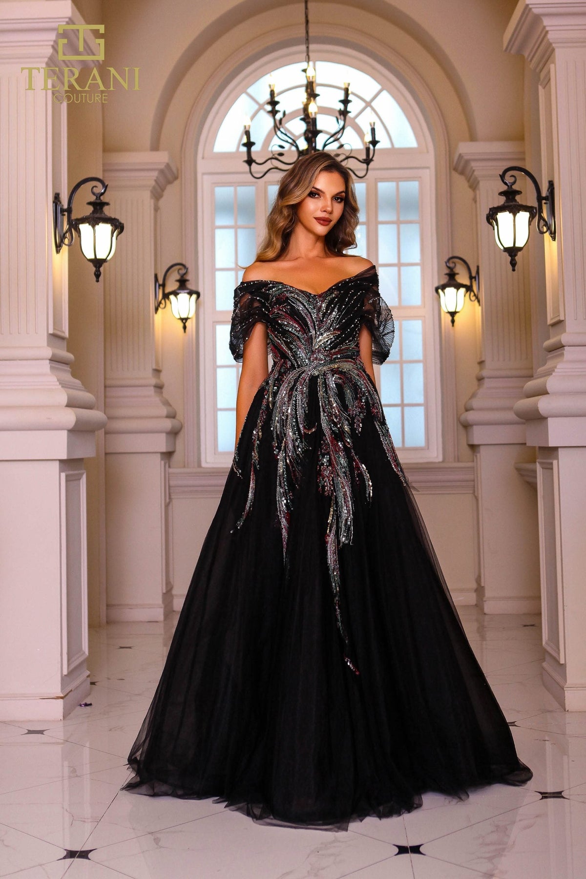 Terani Couture Style 251M4411 Mother of the Bride Dress front view