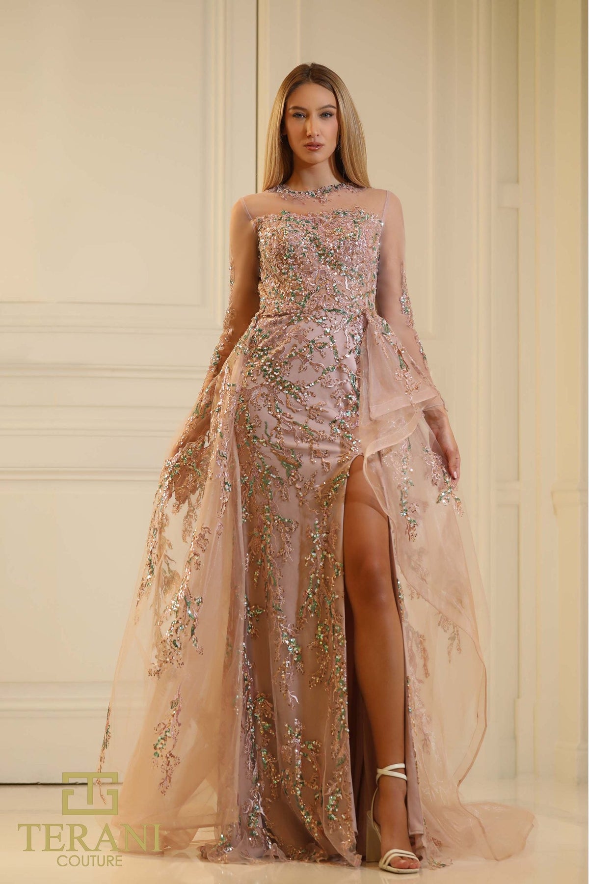 Terani Couture Style 251M4412 Mother of the Bride Dress front view