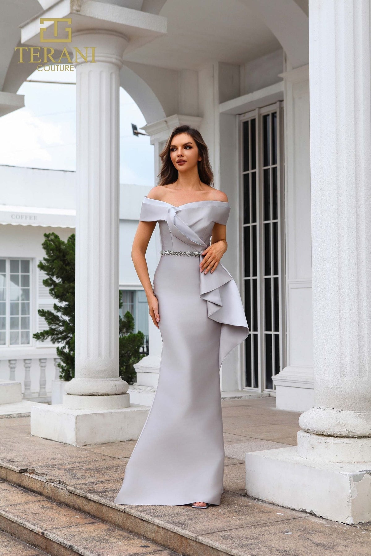 Terani Couture Style 251M4452 Mother of the Bride Dress front view