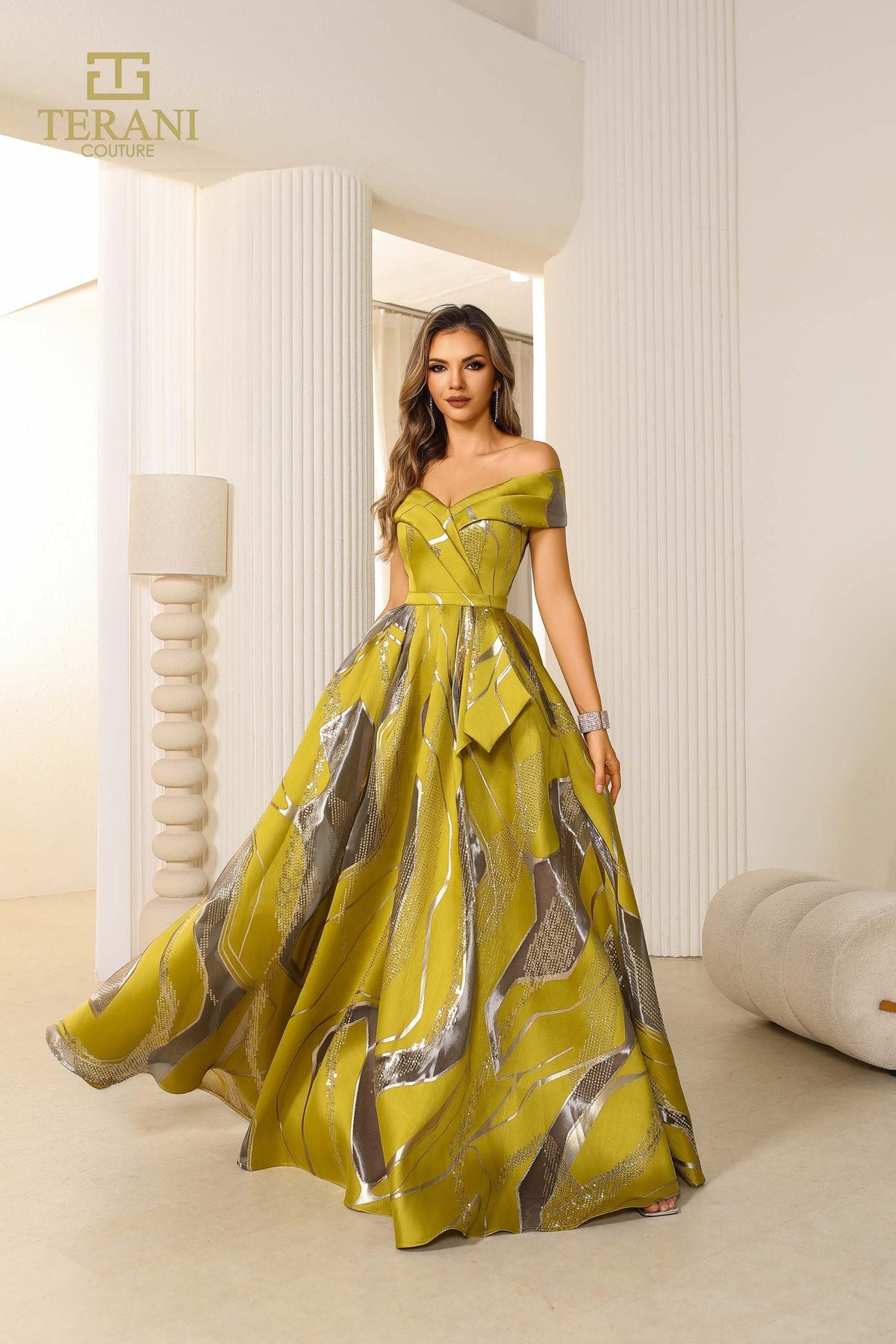 Terani Couture Style 251E4208 Evening Gown front view