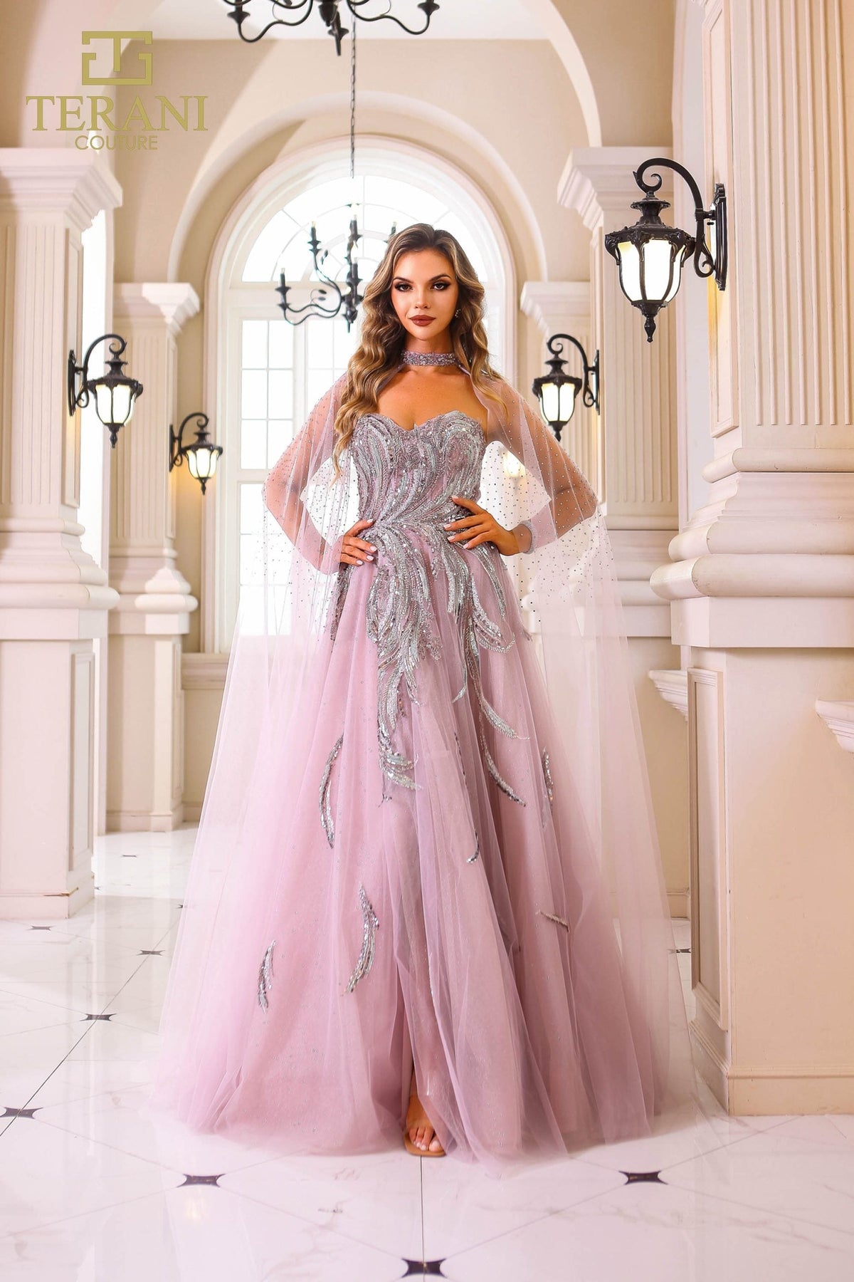 Terani Couture Style 251M4410 Mother of the Bride Dress front view