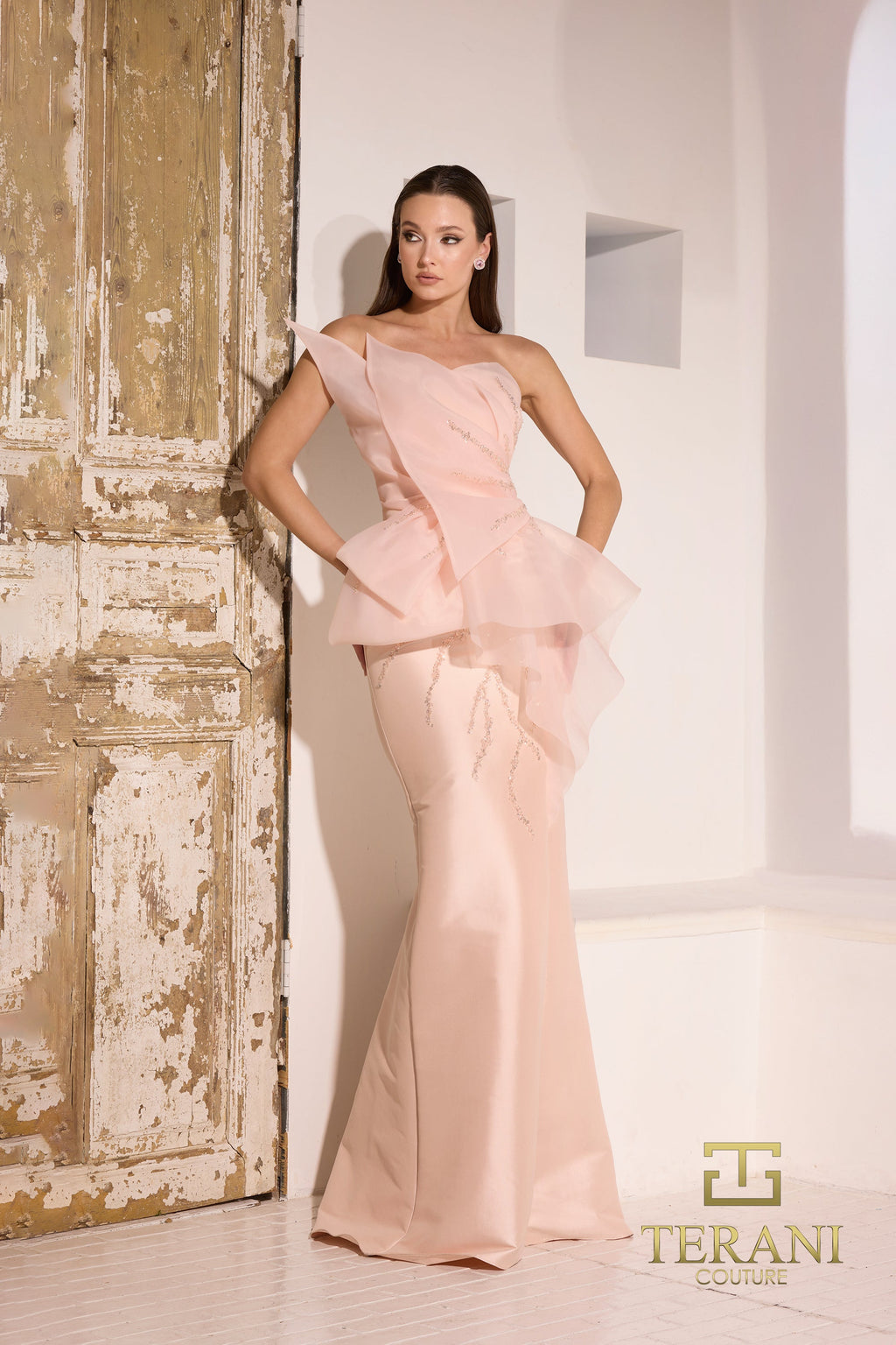 Terani Couture Style 252E5550 Evening Gown front view