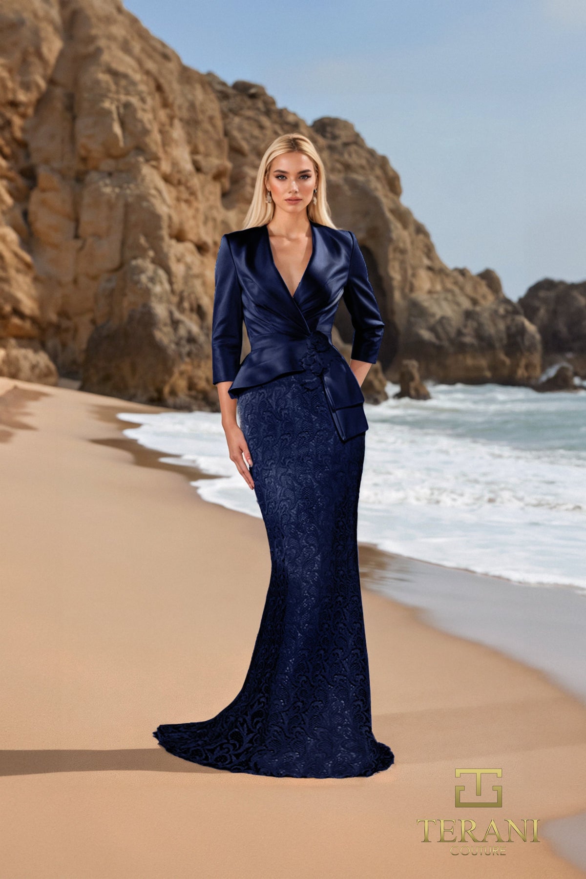 Terani Couture Style 252M5310 Evening Gown front view