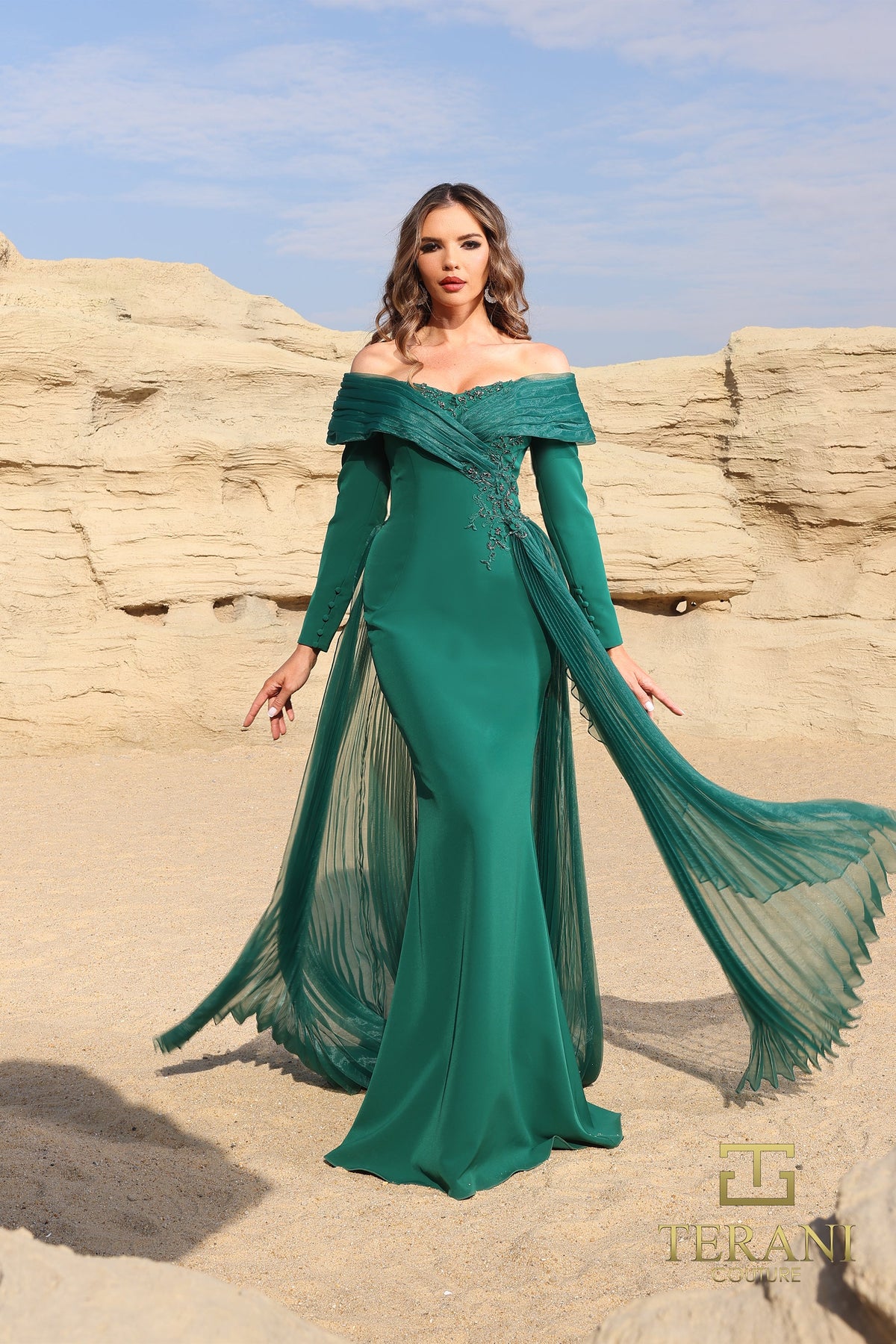 Terani Couture Style 252M5316 Evening Gown front view