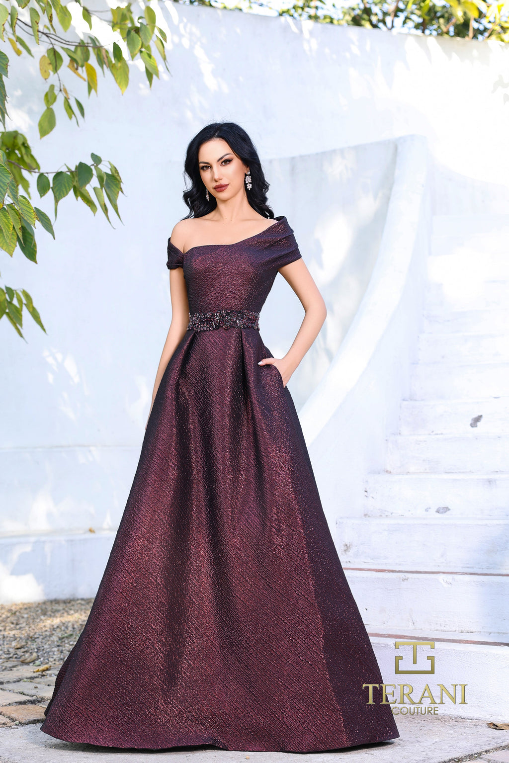 Terani Couture Style 252M5333 Evening Gown front view