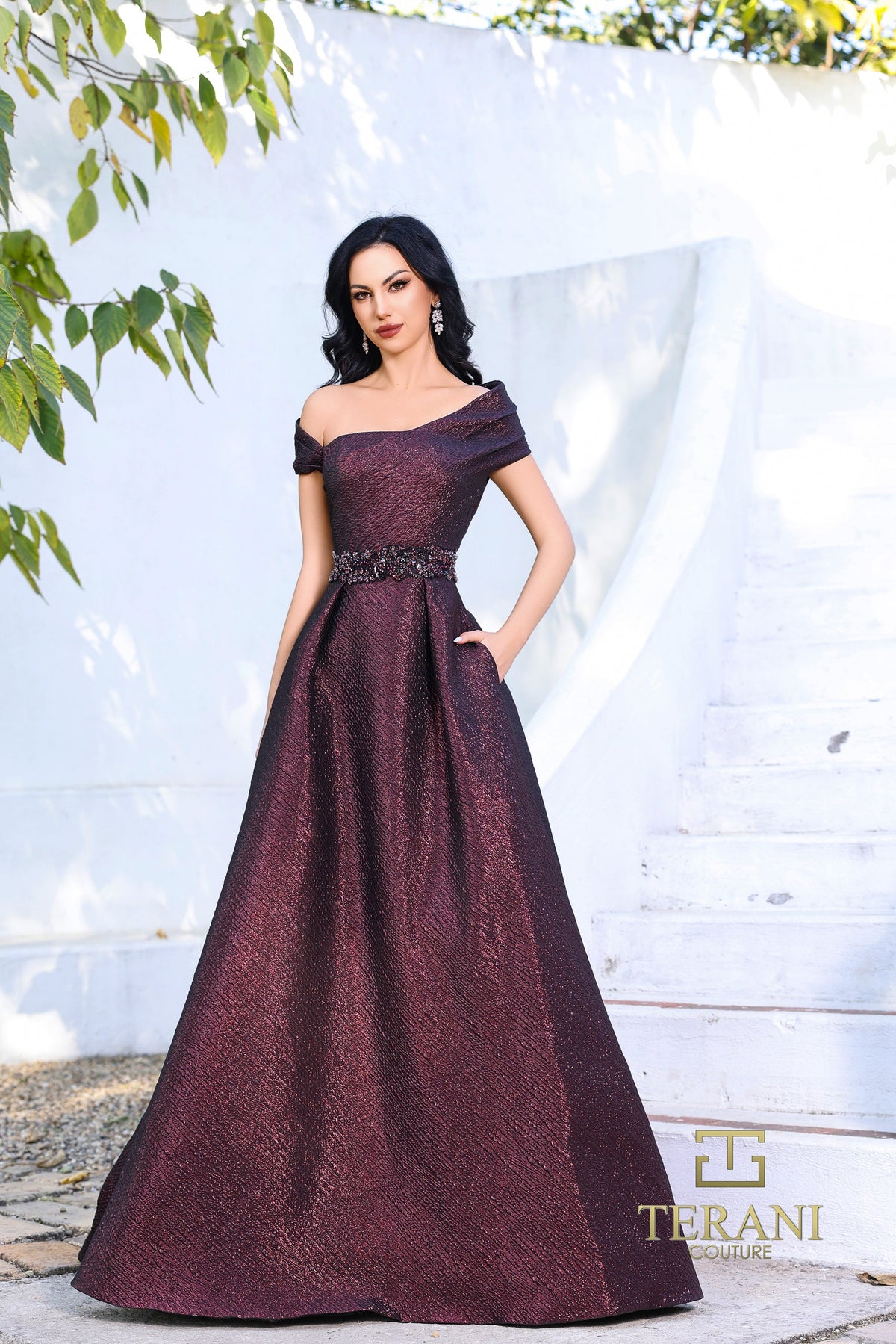 Terani Couture Style 252M5333 Evening Gown front view