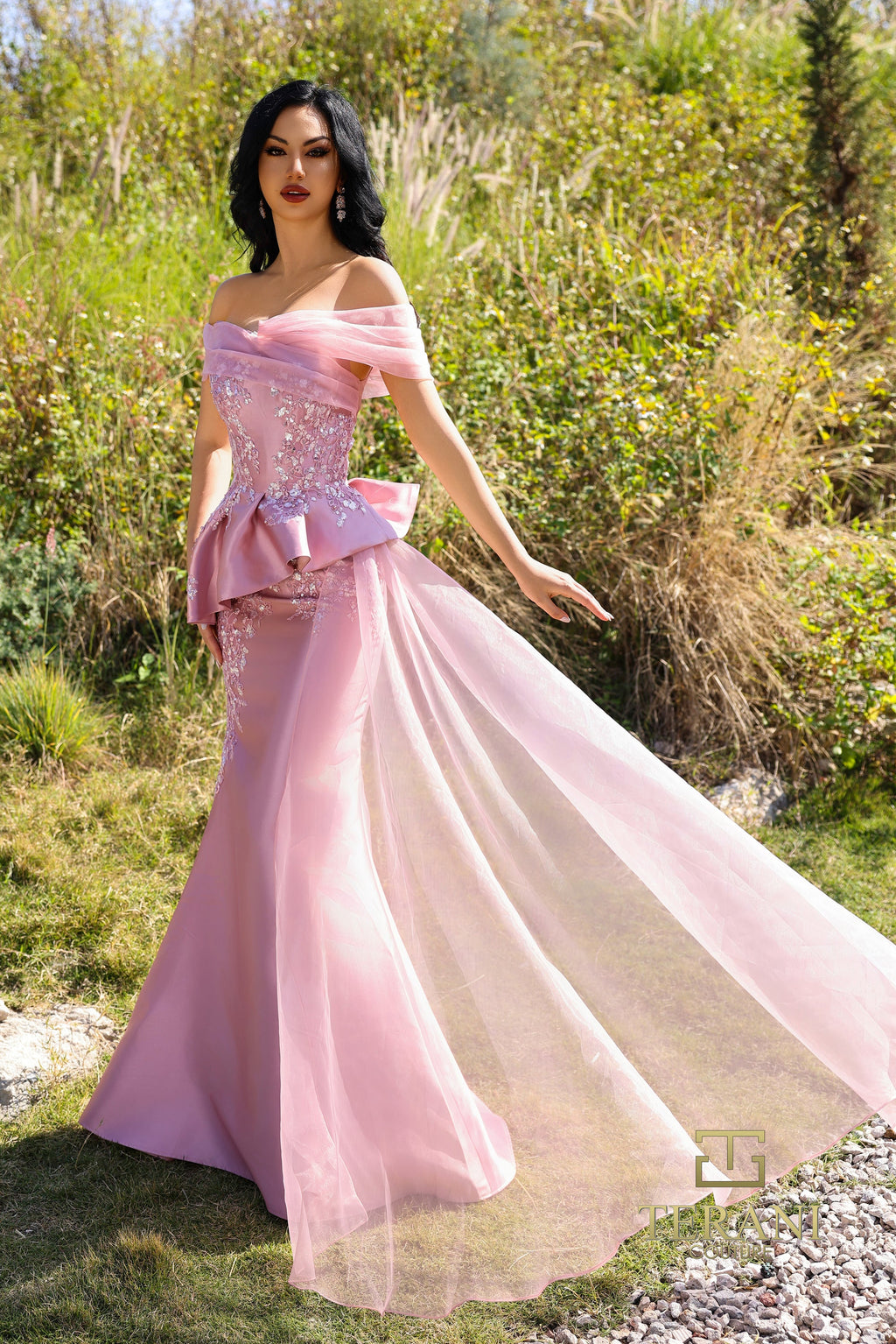 Terani Couture Style 252M5357 Evening Gown front view