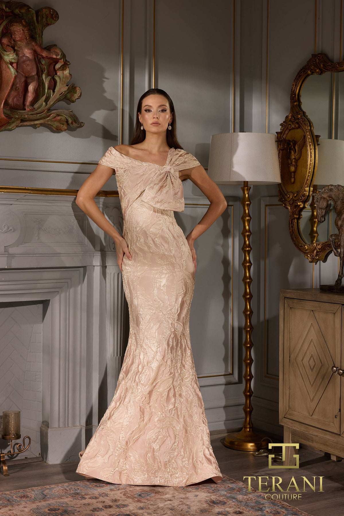 Terani Couture Style 252M5520 Evening Gown front view