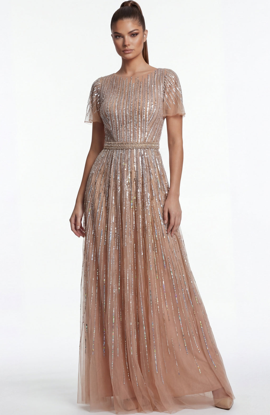 Jovani 46063 Dark Nude View 2