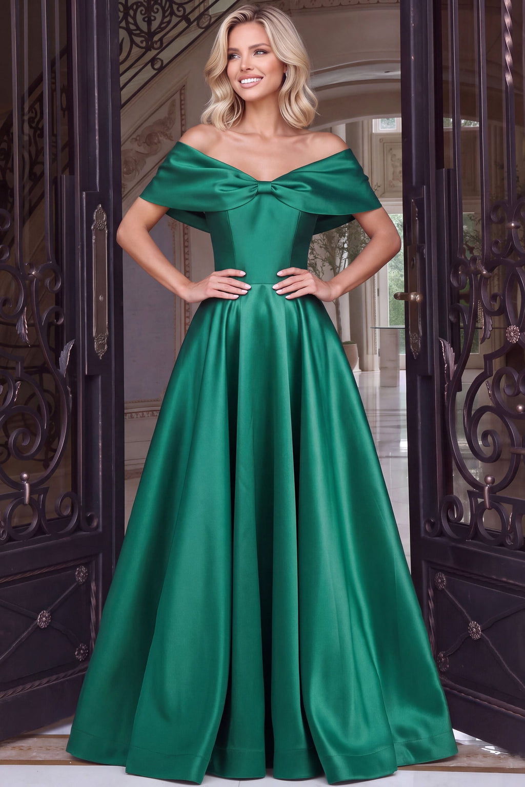 Jovani 55122 Emerald Green View 1
