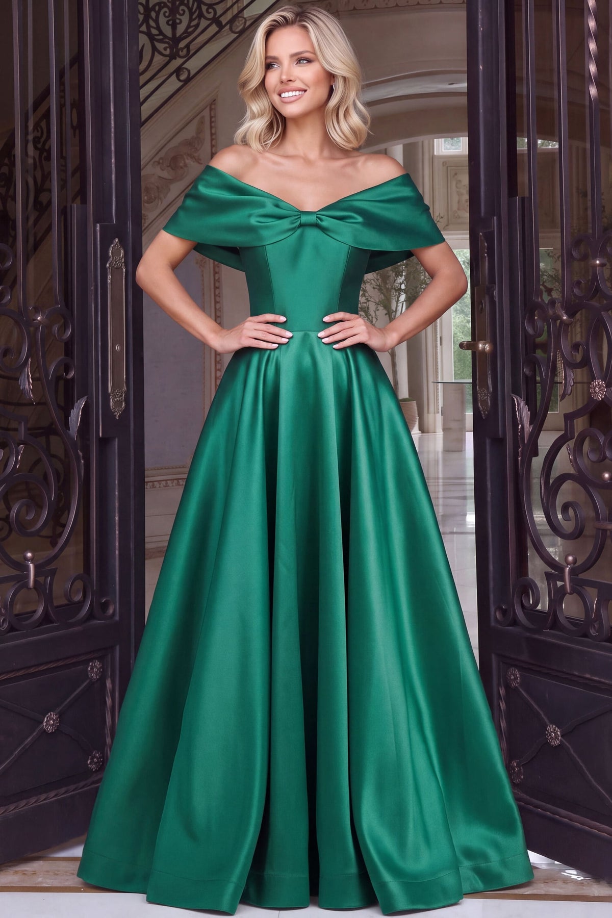 Jovani 55122 Emerald Green View 1