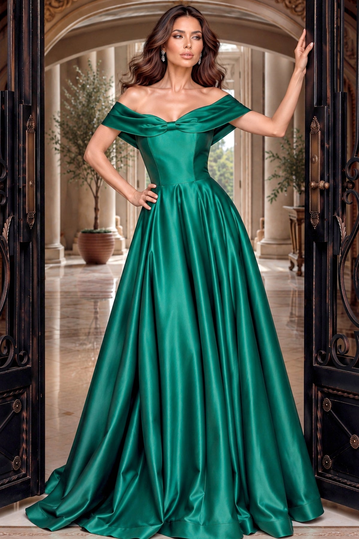 Jovani 55122 Emerald Green View 2