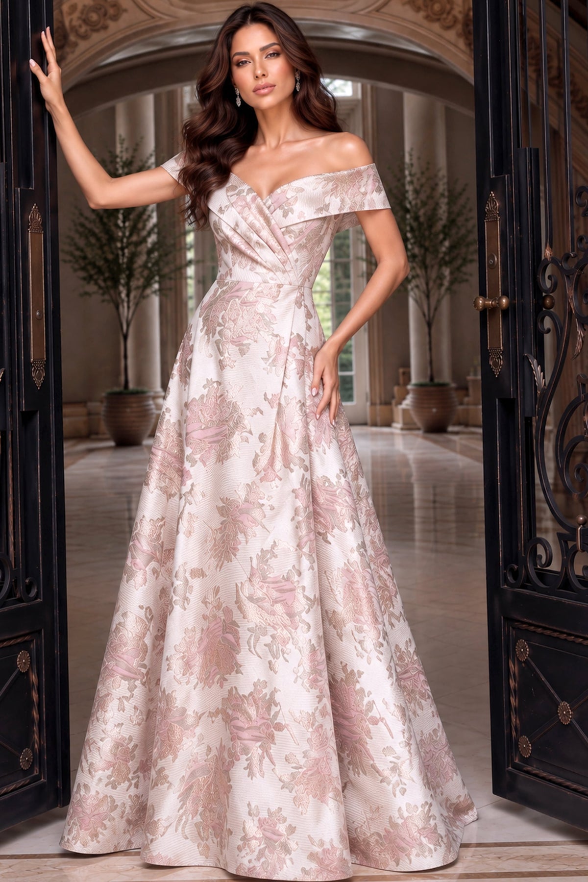 Jovani 55468 Blush/Multi View 2