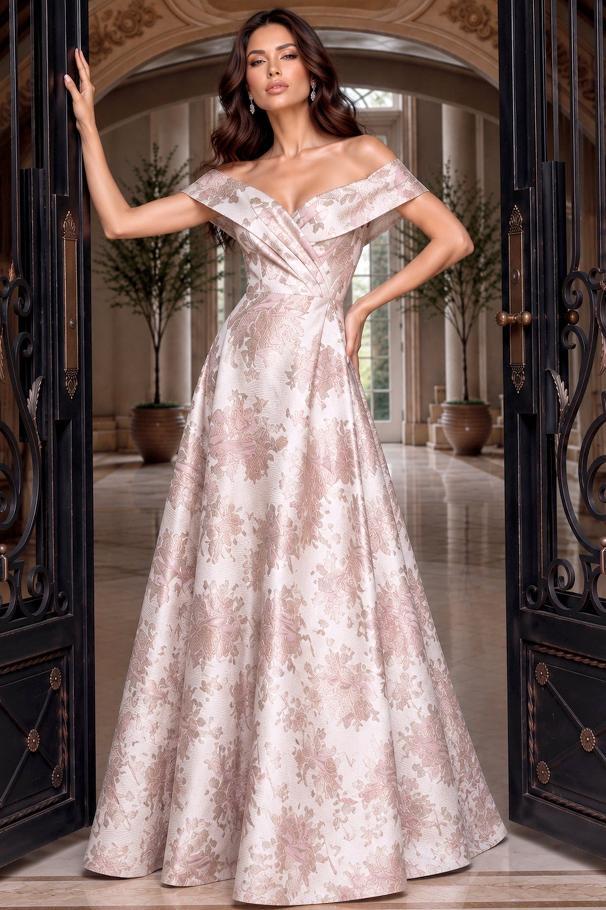 Jovani 55468 Blush/Multi View 3