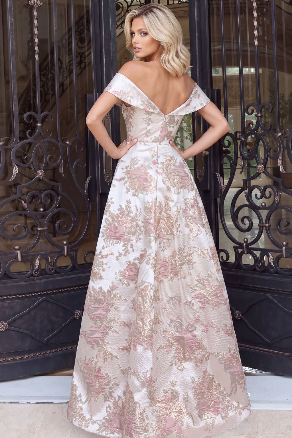 Jovani 55468 Blush/Multi View 5