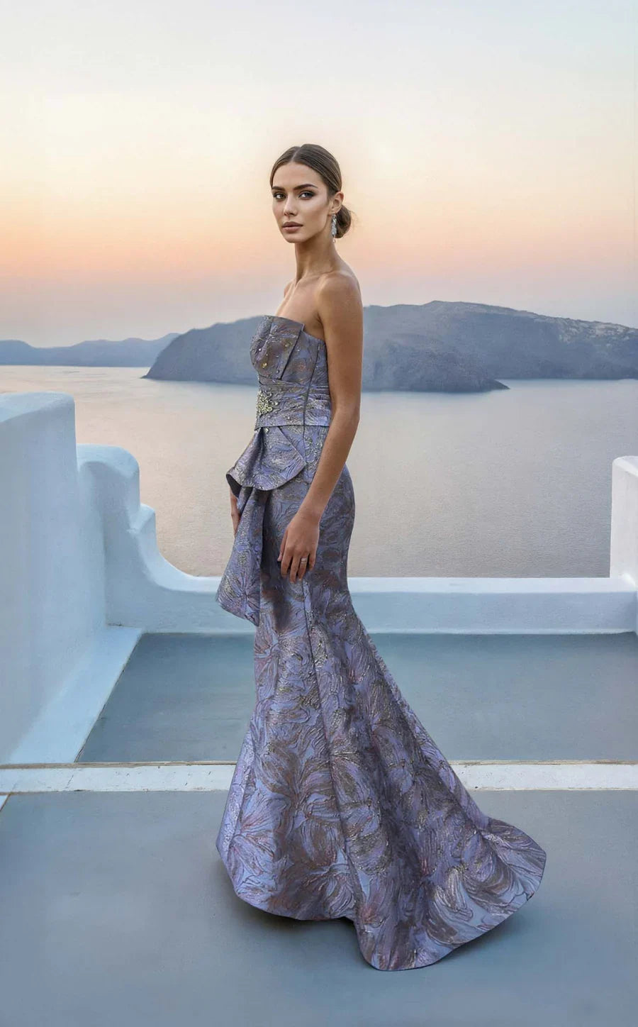 Terani Couture Style 261E6269 Mother of the Bride Dress front view